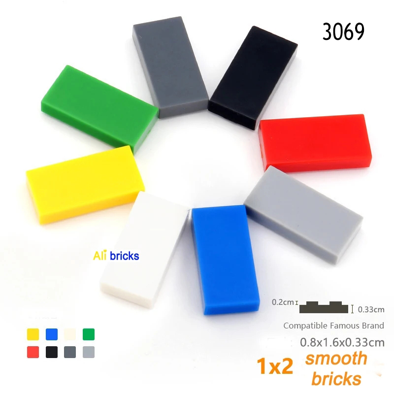 Lego Set City - 50 pz/lotto 1x2 Piastrelle Building Blocks